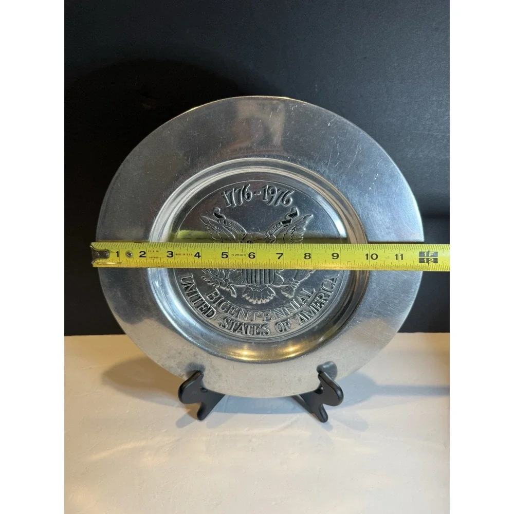 Vintage Wilton Bicentennial Pewter Plate 12